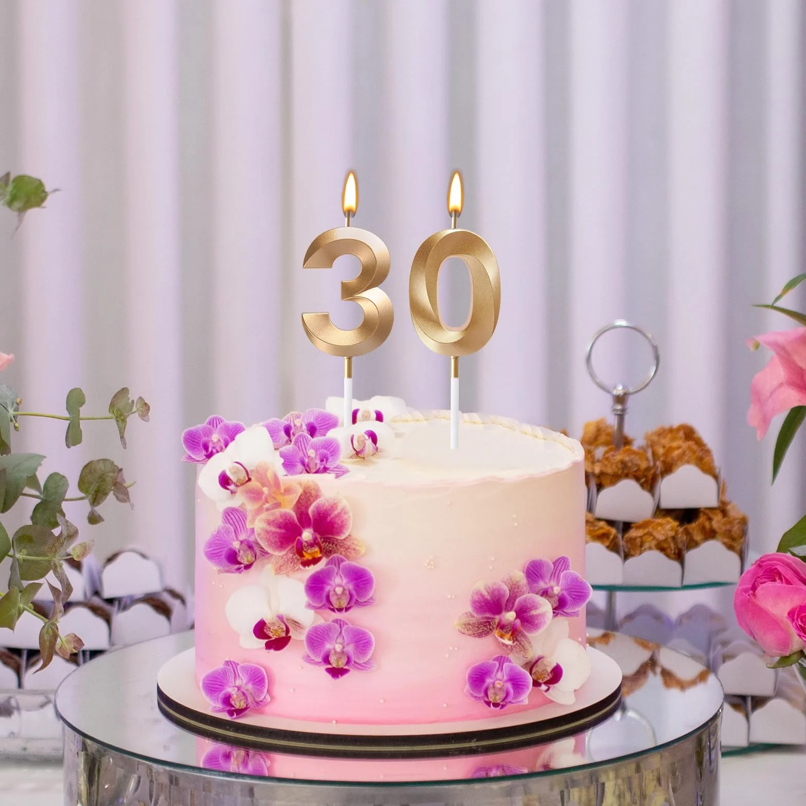 30. urodziny świeczki do ciasta, cyfra, świeczki z okazji urodzin, tortu, dekoracji na urodziny, imprezę, wesele, rocznicę, uroczystość, dostawa