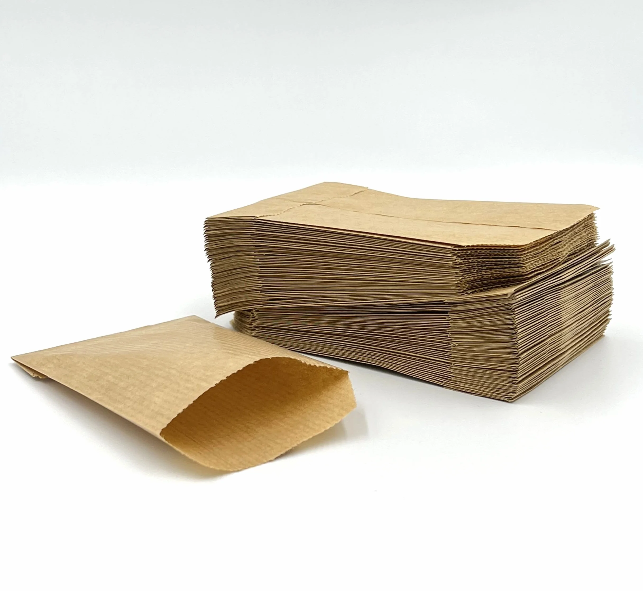 100szt. małych torebek papierowych - 7 x 12 cm, idealne na łzy radości i kalendarz adwentowy do wypełnienia, Mini torby papierowe kraft na rękodzieło na ślub, Boże Narodzenie, nasiona kwiatów jako torebkę na prezent