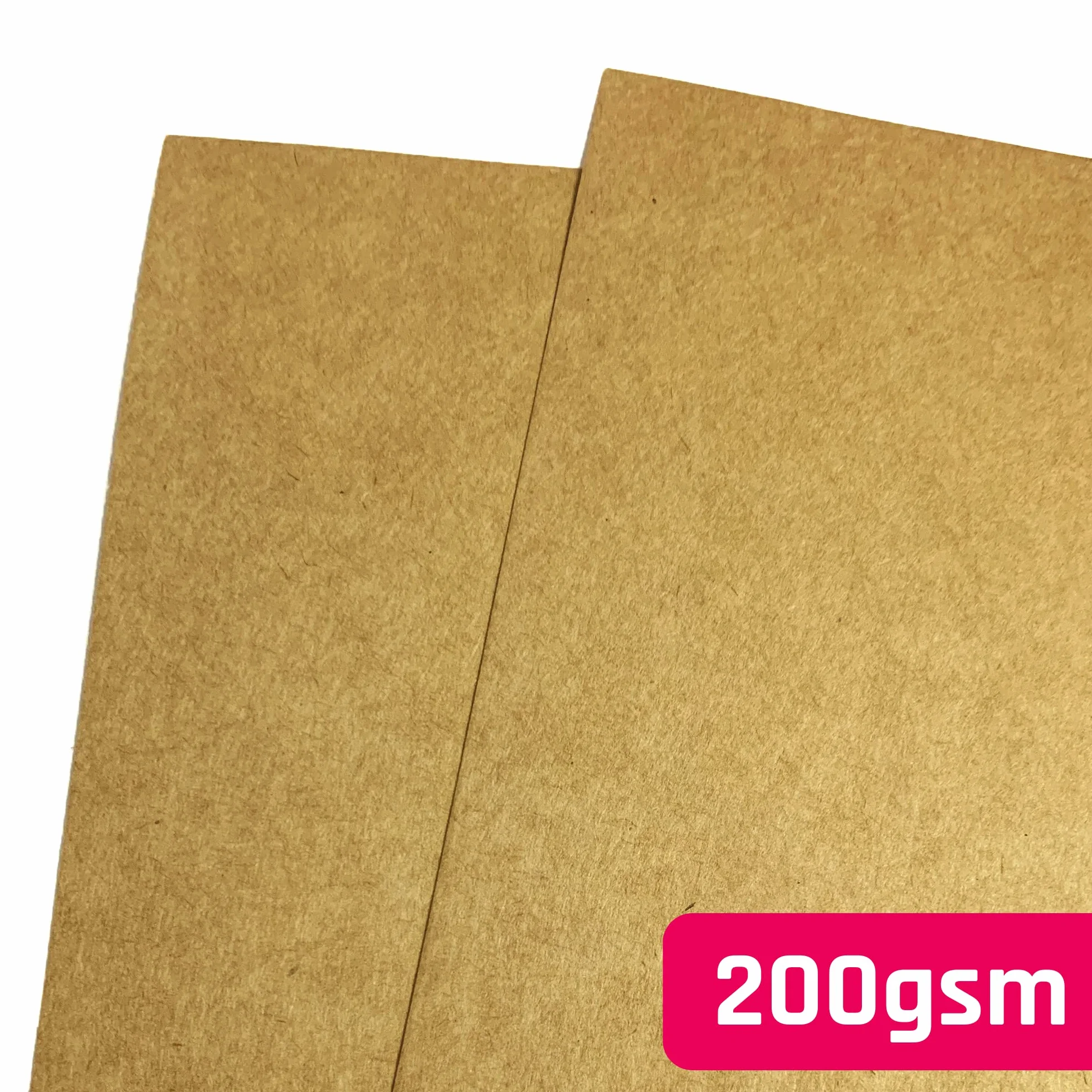 50 Arkuszy, 200 g/m² - Brązowy Papier Karton Kraft Kraftowy Pakowy Karta A5