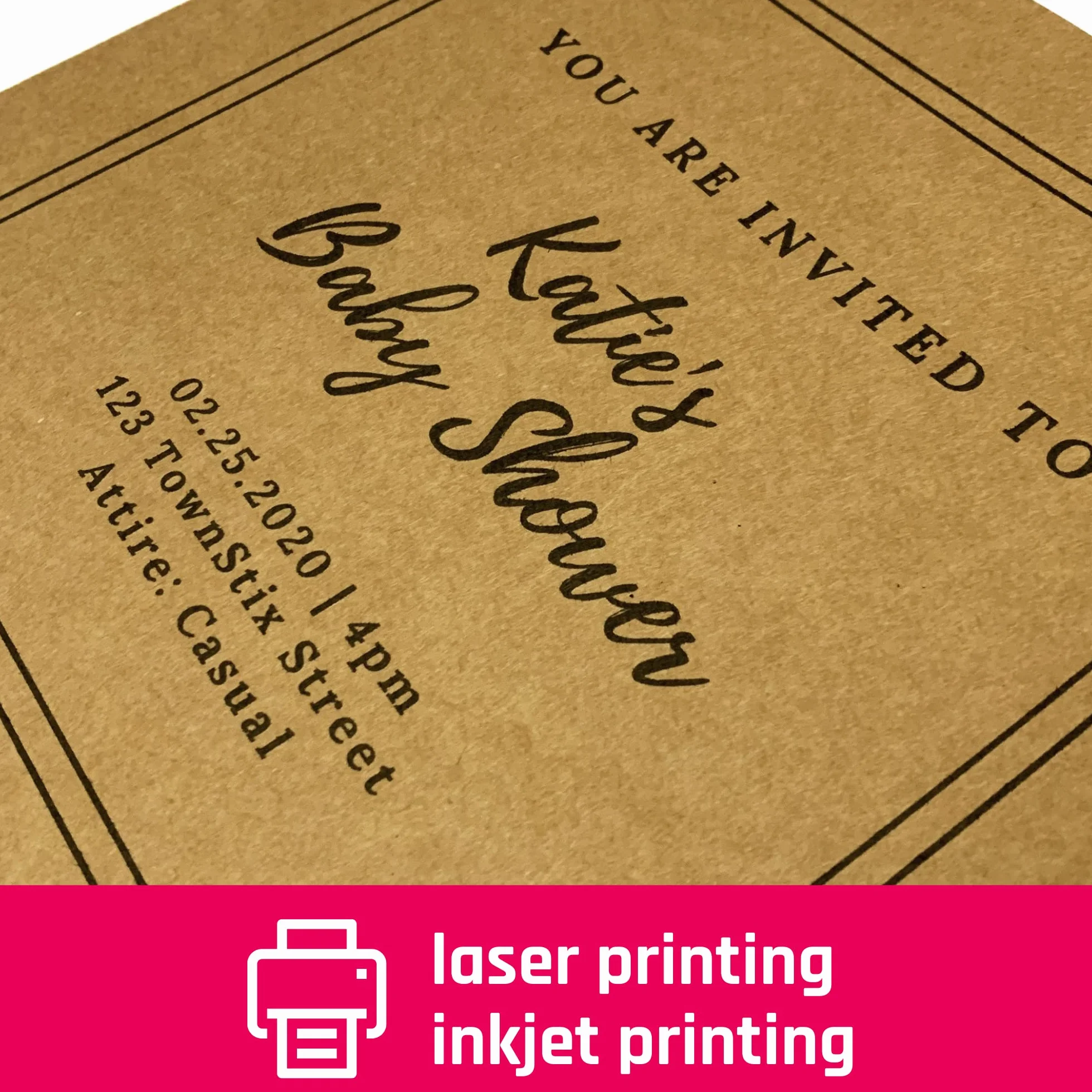 50 Arkuszy, 200 g/m² - Brązowy Papier Karton Kraft Kraftowy Pakowy Karta A5