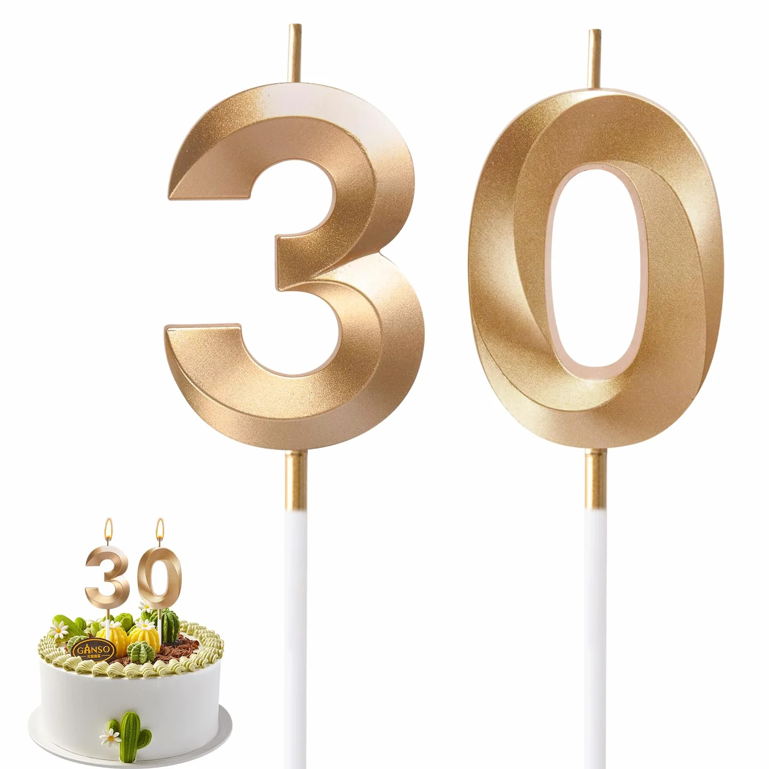 30. urodziny świeczki do ciasta, cyfra, świeczki z okazji urodzin, tortu, dekoracji na urodziny, imprezę, wesele, rocznicę, uroczystość, dostawa
