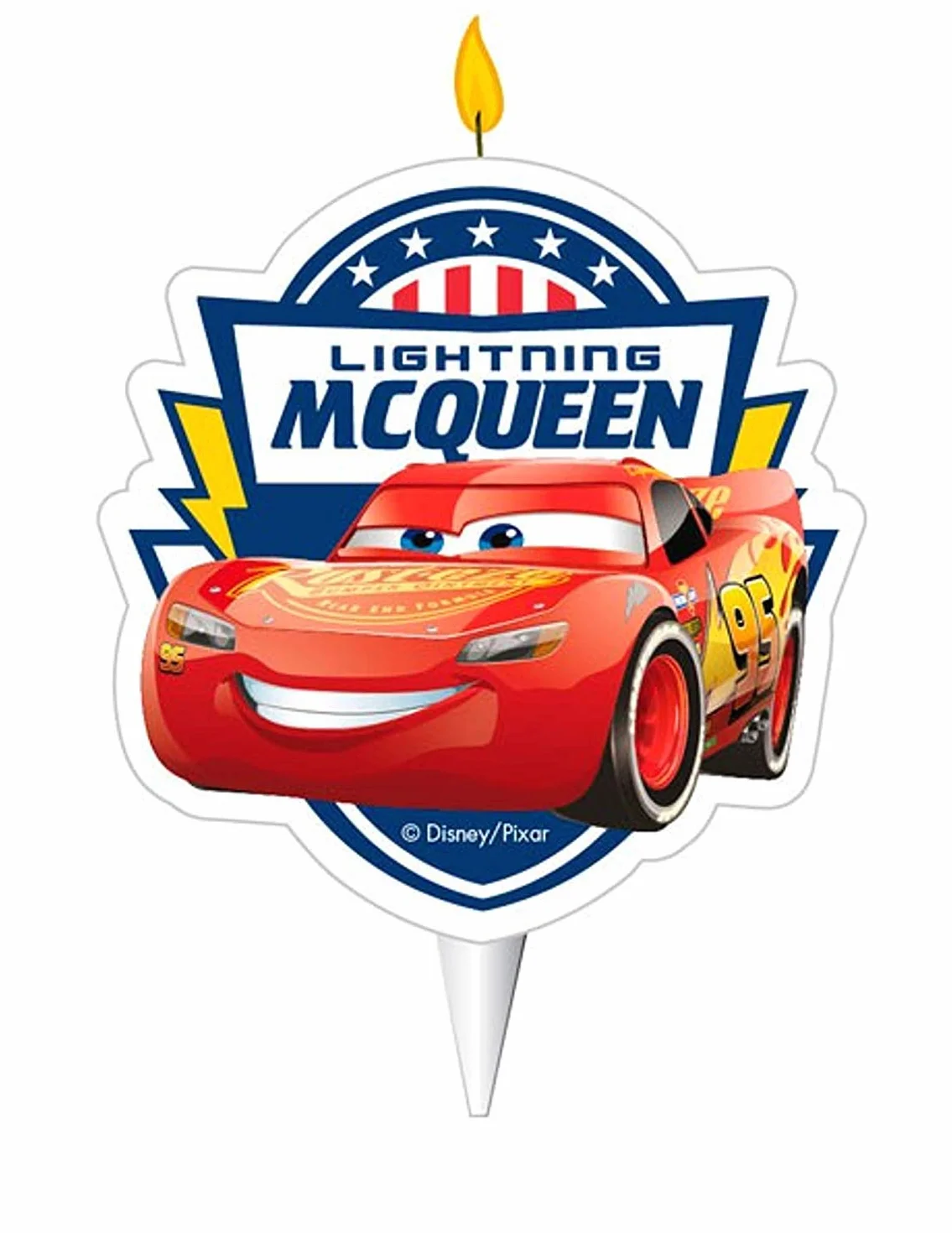 Dekora - Dekoracyjne świece urodzinowe 2D od Rayo McQueen dla dzieci do ciasta – 7,5 cm