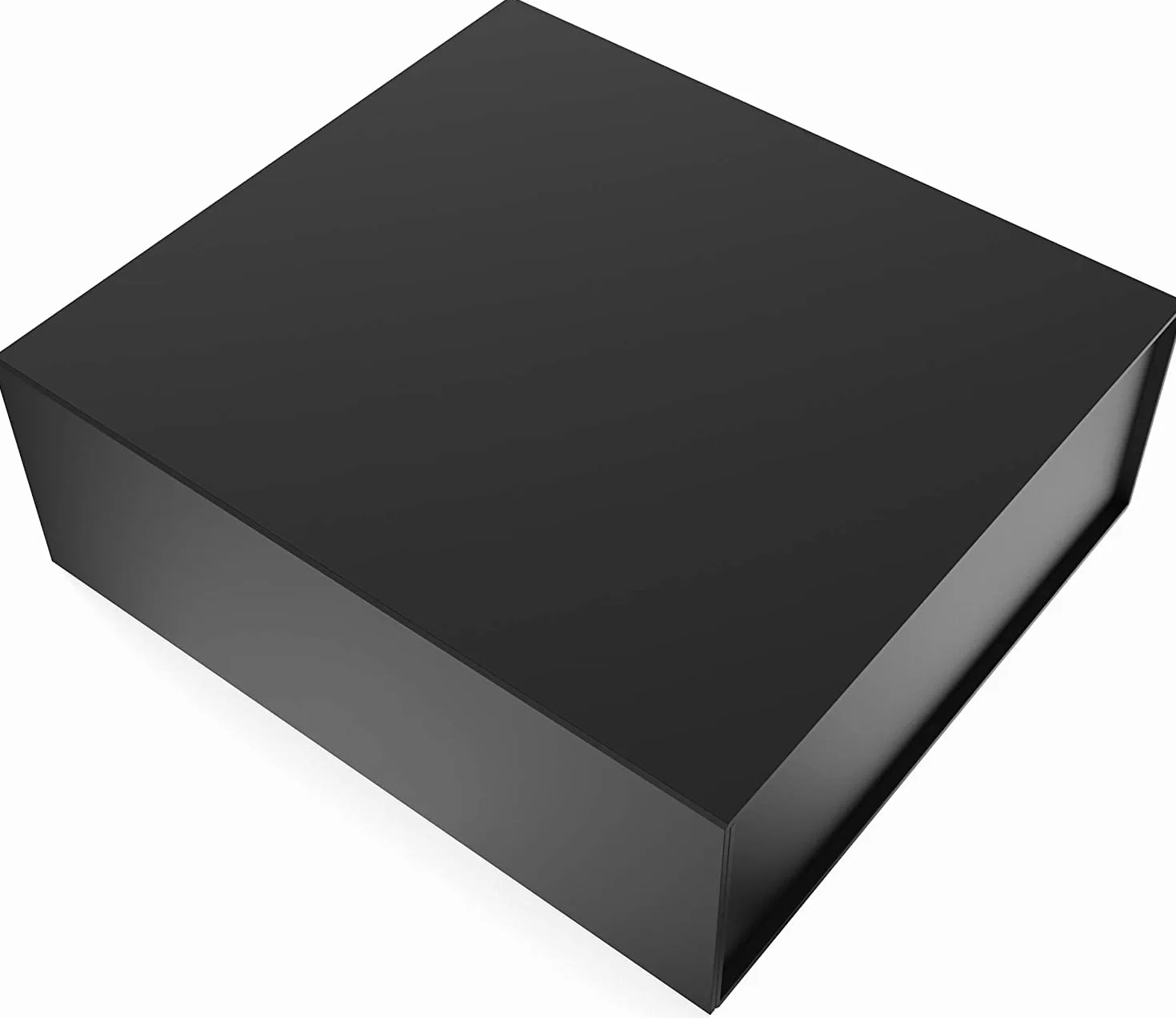 JiaWei Pudełko na prezent 21x19x8,8 cm Extra małe, pudełko upominkowe z magnetyczną pokrywką z kartkami okolicznościowymi - Czarne